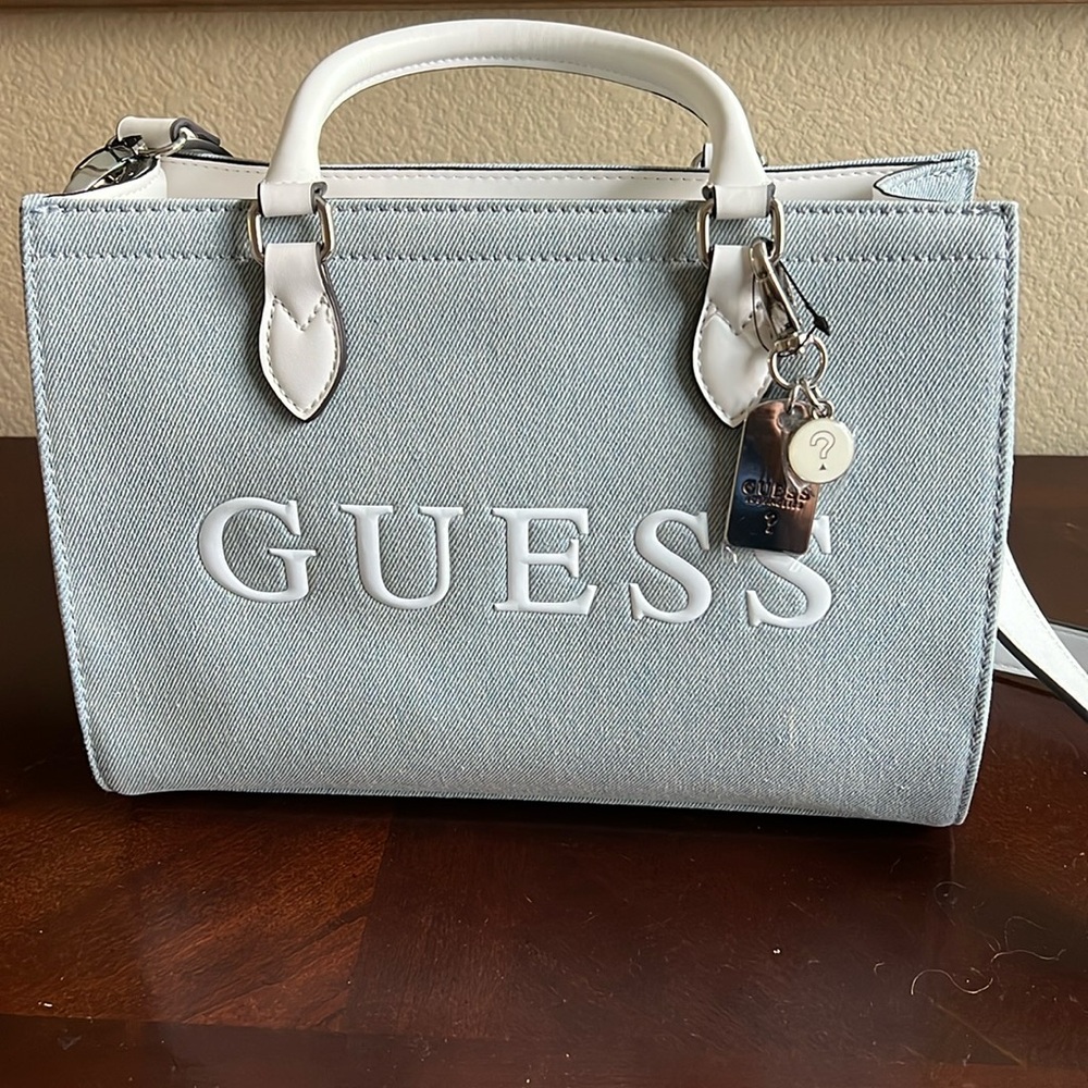 GUESS Light Blue Denim Handbag
